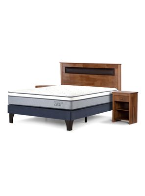 Cama Europea Indie 2 Plazas + Set de Muebles Ferrara