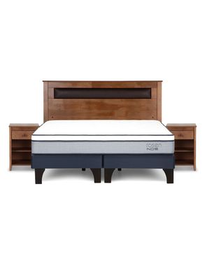 Imagen 2 del producto Cama Europea Indie 2 Plazas Base Dividida + Set de Muebles Ferrara