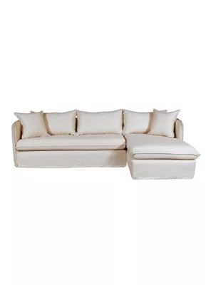 Seccional Amalfi Derecho Lino Algodón 4 Cuerpos