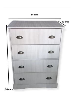 Imagen 2 del producto Cómoda 4 Cajones Blanca
