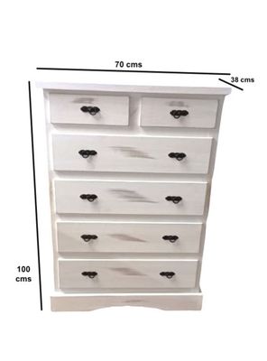 Imagen 2 del producto Cómoda 6 Cajones Blanca