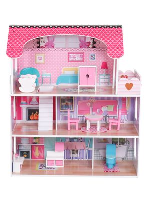 Casa de Muñeca 3 Pisos Lily + Accesorios