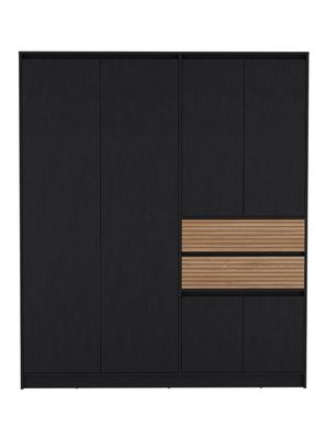 Closet 6 Puertas 2 Cajones Austin Wengue