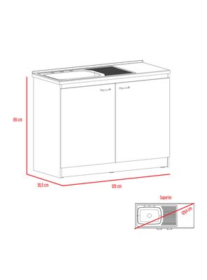 Imagen 2 del producto Mueble de Cocina Inferior Napoles 120 cm