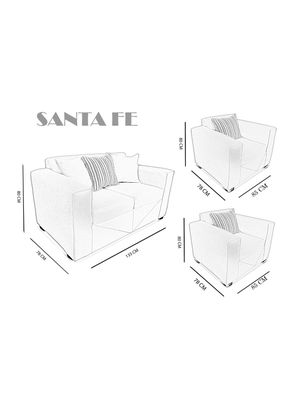 Imagen 2 del producto Juego Living Santa Fe Sofá + 2 Sillones