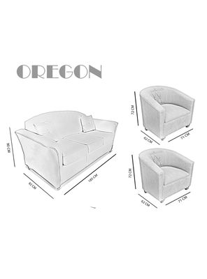 Imagen 2 del producto Juego Living Oregon 3C + 2 Sillones