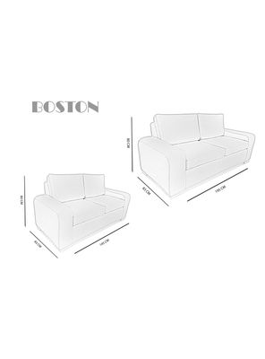 Imagen 2 del producto Juego Living  Boston Sofá 3C + Sofá 2C