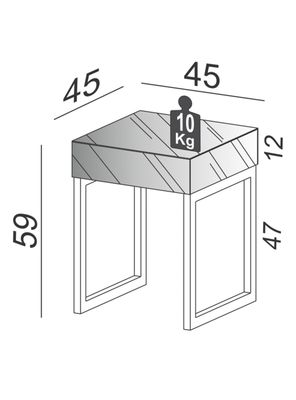 Imagen 2 del producto Mesa Lateral TB723E