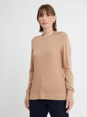 Sweater Trenzado Tejido Fino