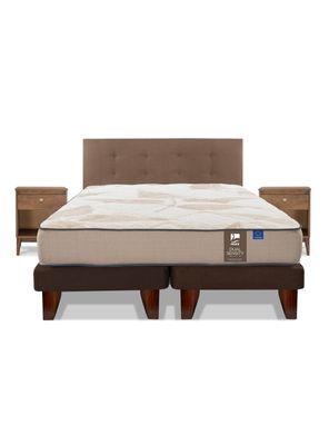 Imagen 2 del producto Cama Europea Dual Sensity King Flex + Respaldo + Velador