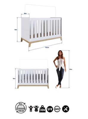 Imagen 2 del producto Cuna 3 Funciones Honey Blanco Miel