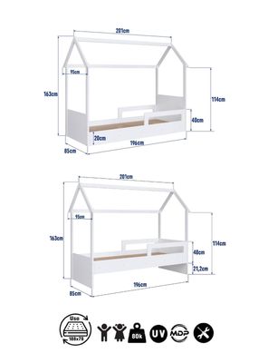 Imagen 2 del producto Cama Infantil Montessori Ema Blanca