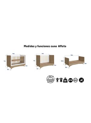 Imagen 2 del producto Cuna Blanco Miel 3 Funciones Affeto