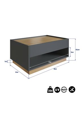 Imagen 2 del producto Mesa de Centro Grafito Miel Bari