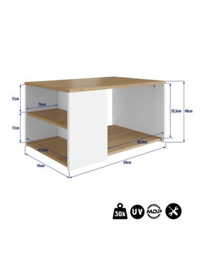 Imagen 2 del producto Mesa de Centro Blanco Miel Foggia