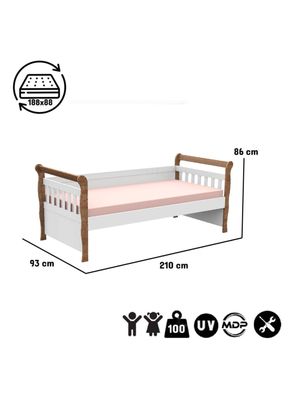 Imagen 2 del producto Cama Cuja Blanco Cafe Julia