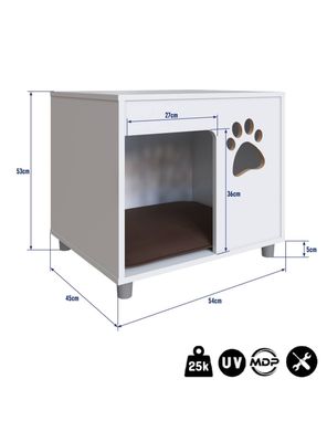 Imagen 2 del producto Velador Blanco Pet Perro con Cojín