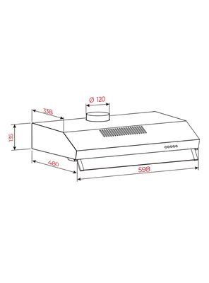 Imagen 2 del producto Campana tradicional CX 62120 KOS Inox 60 cm
