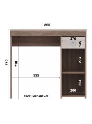 Imagen 2 del producto Escritorio Tucson Bicolor 1 Puerta 1 Cajón