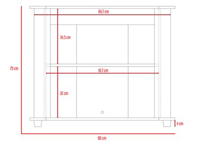 Imagen 2 del producto Rack TV 40"" Maori Coñac