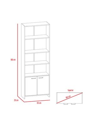 Imagen 2 del producto Biblioteca TuHome Lisa con Puerta Wengue