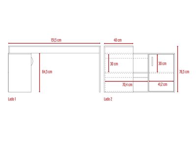 Imagen 2 del producto Escritorio TuHome 1L Bilbao Miel