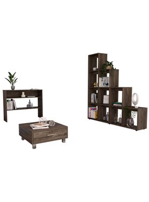 Imagen 1 del producto Biblioteca Escalera + Arrimo + Mesa de Centro TuHome