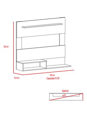Imagen 2 del producto Panel TuHome TV 55"" + Mesa de Centro TuHome
