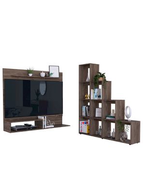 Imagen 1 del producto Panel TV 55"" + Biblioteca Escalera TuHome