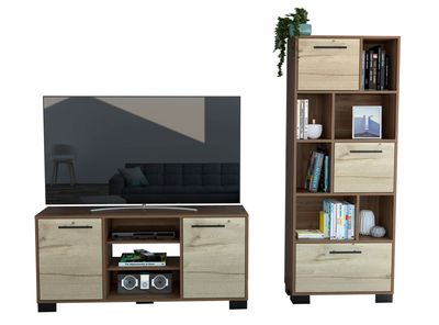 Rack TV 50"" + Biblioteca Marsella TuHome