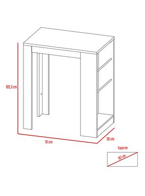 Imagen 2 del producto Bar + Mesa de Bar Syrah Coñac TuHome
