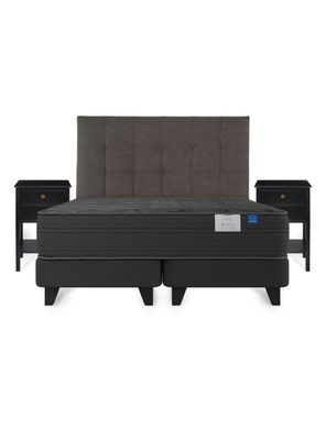Imagen 2 del producto Cama Europea Black King + Respaldo Velador Rover