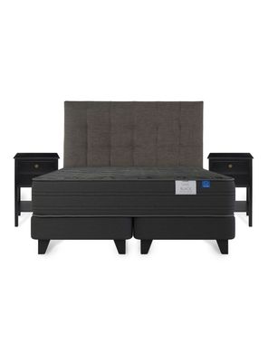 Imagen 2 del producto Cama Europea Black Súper King + Respaldo con Velador Rover