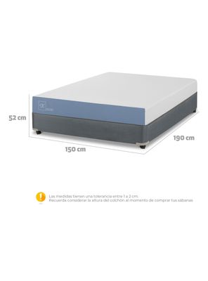 Imagen 2 del producto Box Americano 2 Plazas Excellence + Almohadas