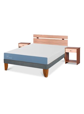Cama Europea Excellence 2 Plazas + Set Muebles Olmo