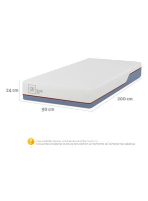 Imagen 2 del producto Colchón Excellence Plus 1 Plaza Long + Cubrecolchón