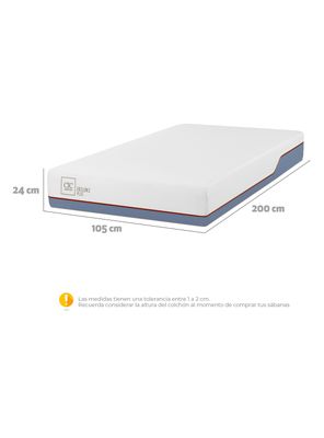 Imagen 2 del producto Colchón Excellence Plus 1.5 Plazas Long + Cubrecolchón