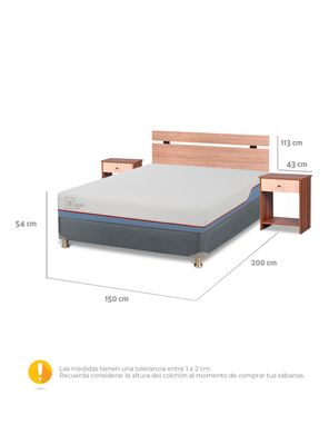 Imagen 2 del producto Box Americano 2 Plazas Excellence Plus + Set Muebles Olmo