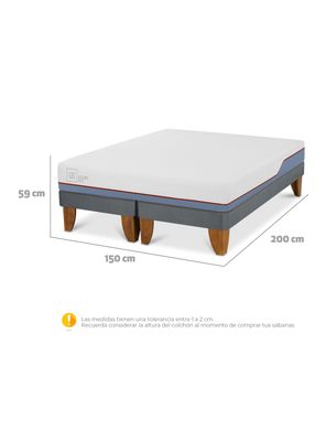 Imagen 2 del producto Cama Europea Excellence Plus 2 Plazas Base Dividida