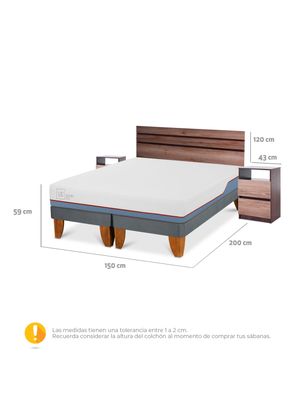 Imagen 2 del producto Cama Europea Excellence Plus 2 Plazas Base Dividida + Set Muebles Ares