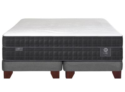 Cama Europea Lux 2 Plazas Base Dividida Base Baja