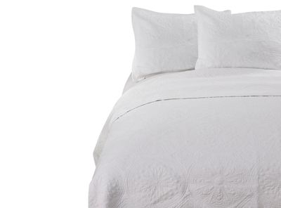 Quilt Súper King Unicolor White