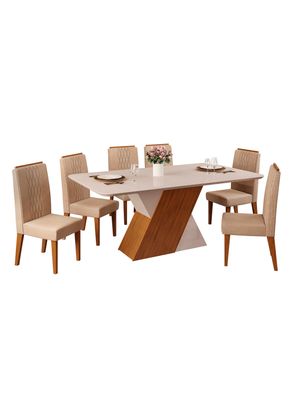 Juego de Comedor Rubi Lia + 6 Sillas