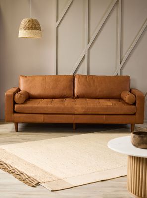 Imagen 1 del producto Sofá Agatha Cuero 3 Cuerpos