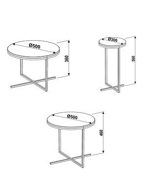 Imagen 2 del producto Set 3 Mesas de Centro Volpi