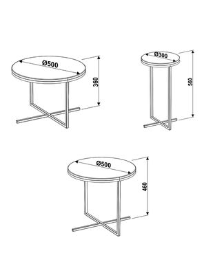 Imagen 2 del producto Set de 3 Mesas de Centro Volpi
