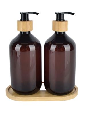 Set Baño con Bandeja Bamboo