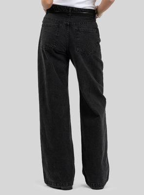 Imagen 2 del producto Jeans Wide Leg Tiro Alto Josefa Negro