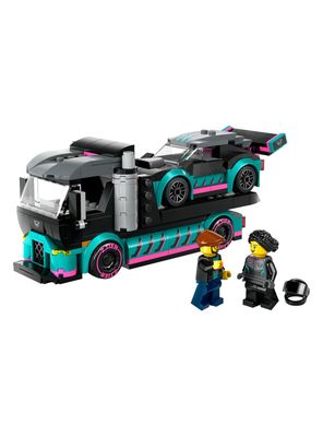 Imagen 2 del producto Bloques Auto de Carreras y Camión de Transporte 328 Piezas