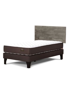 Cama Europea Ergo T 1.5 Plazas + Respaldo Tabor Grafito